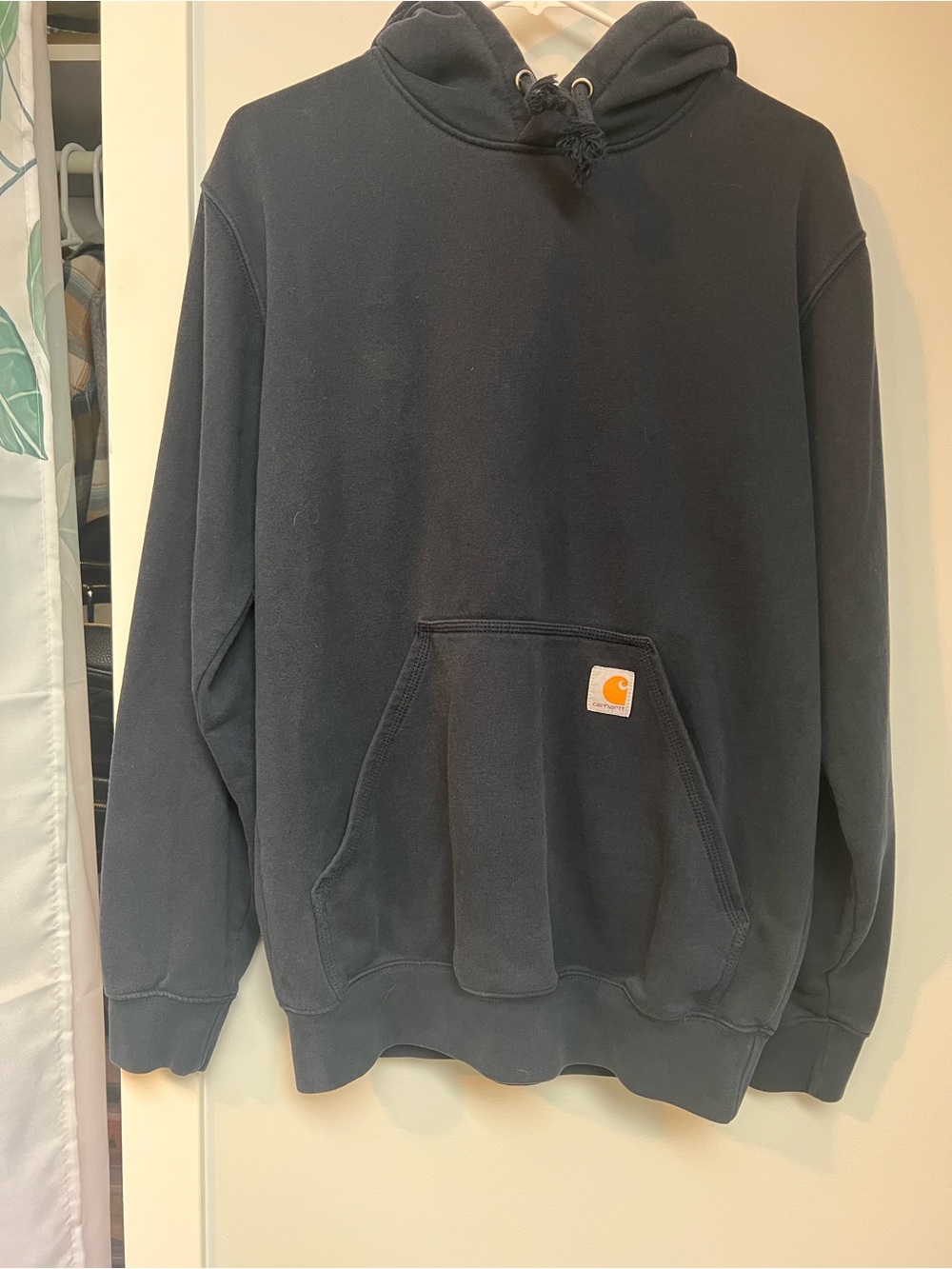 Carhartt Navy Blue Pullover Hooded Sweatshirt